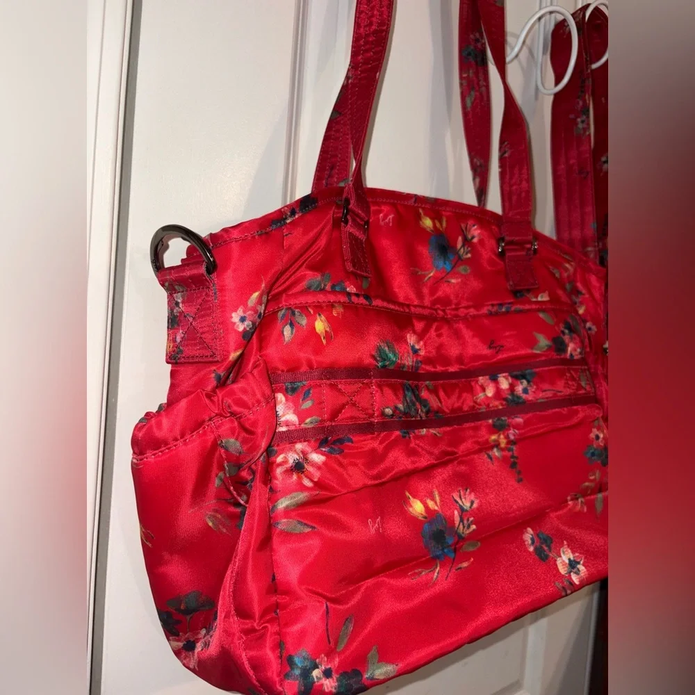 Lug Windjammer Tote Bag Crimson Bloom Floral Red - Picture 6 of 16